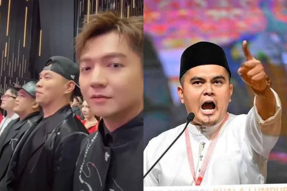 Choo apologised for filming friends during the national anthem, while Dr Akmal demanded severe action. Photo: Facebook and edited Via Canva