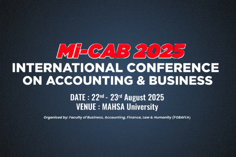 The International Conference on Accounting & Business (Mi-Cab 2025) which will be held from Aug 22 to 23.