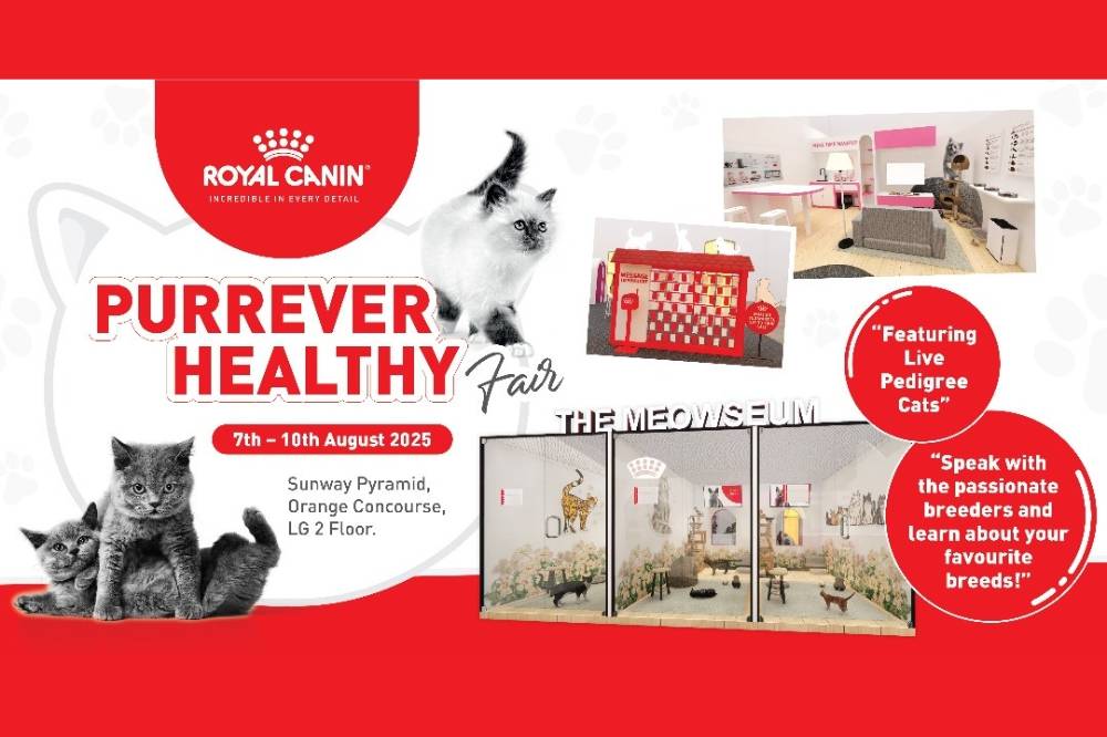 Royal Canin’s first-ever public event, 'Purrever Healthy', is taking place from Aug 7 to Aug 10, at the Orange Concourse, Sunway Pyramid.