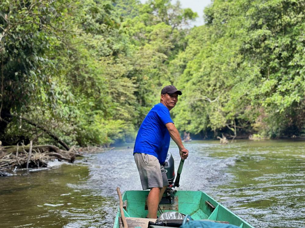 Donny Andrew, 45, one of the boat operators at Mulu National Park. - Bernama photo