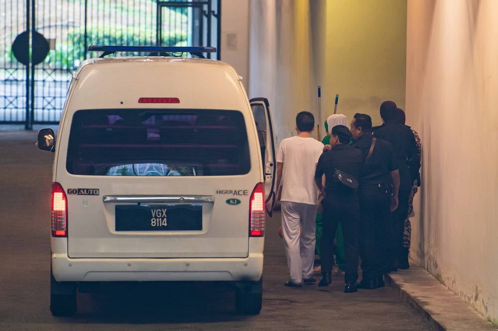 Former Sabah infrastructure development minister Datuk Peter Anthony arrives at the Palace of Justice in Putrajaya, today, for the hearing of his review application of his conviction and sentence for falsifying documents related to UMS maintenance and service contract. - Photo by Bernama