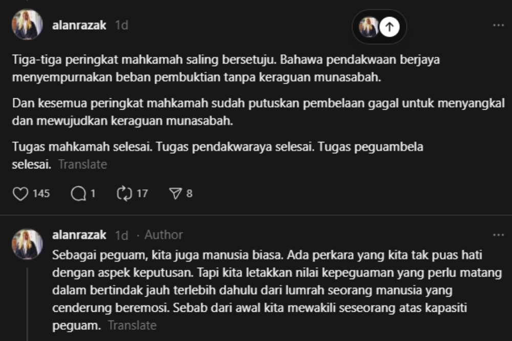 Photo: Threads / @alanrazak