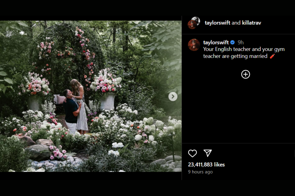 Screenshots of Taylor Swift's Instagram post on Tuesday. - Credit: Instagram (@taylorswift)