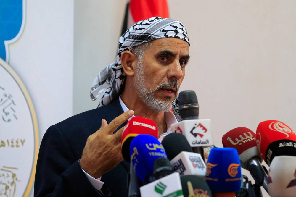 Deputy Prime Minister of Yemen's Huthi-led government Mohammed Muftah was appointed as interim prime minister after his predecessor was killed in an Israeli strike earlier in the week. Photo by Mohammed Huwais/AFP