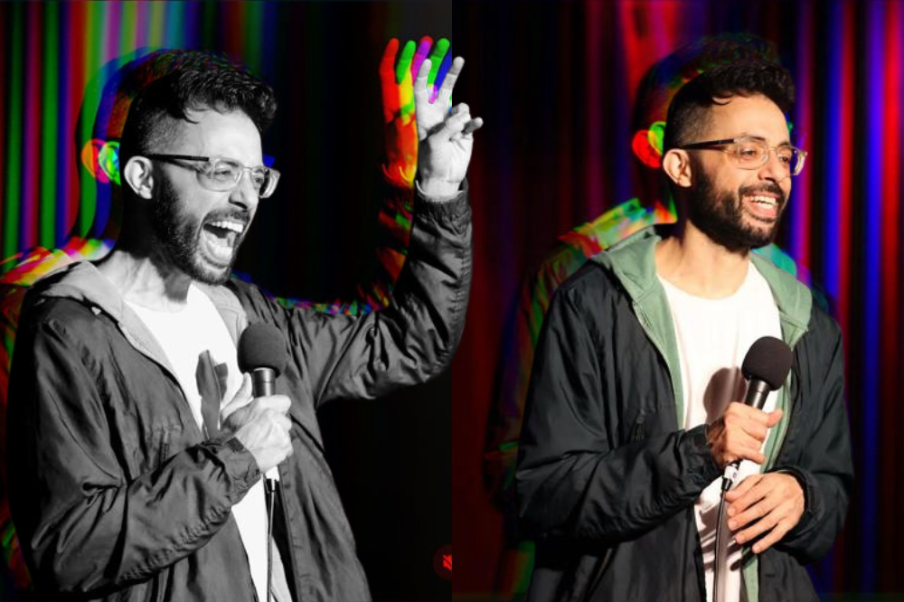 Sammy Obeid, an American writer and stand-up comedian. Photo: Edited in Canva.