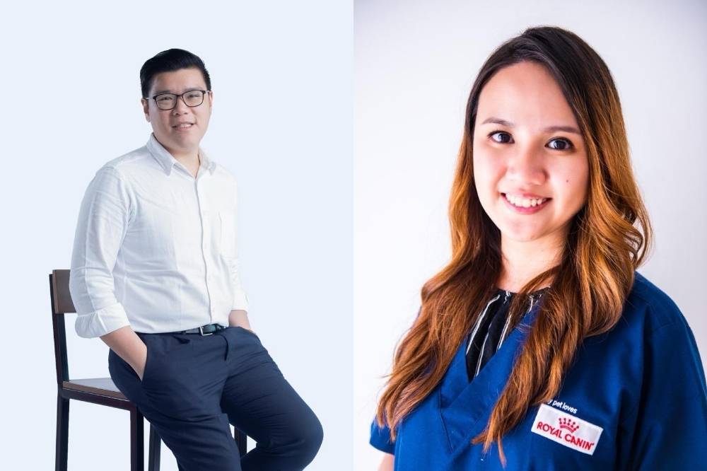  Royal Canin's SEA scientific communication and scientific affairs lead and veterinarian, Dr Rio Aditya Setiawan (left) and Royal Canin’s scientific communication manager and veterinarian, Dr Dylan Choy.
