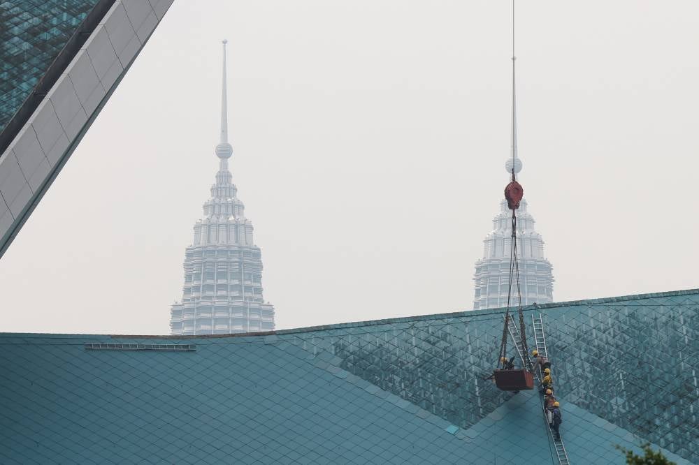 (For illustration purposes only) Photo dated Aug 27, 2025, shows Istana Budaya, the country’s landmark for arts and culture currently undergoing major maintenance, with roof replacement works actively underway. - Photo by Bernama
