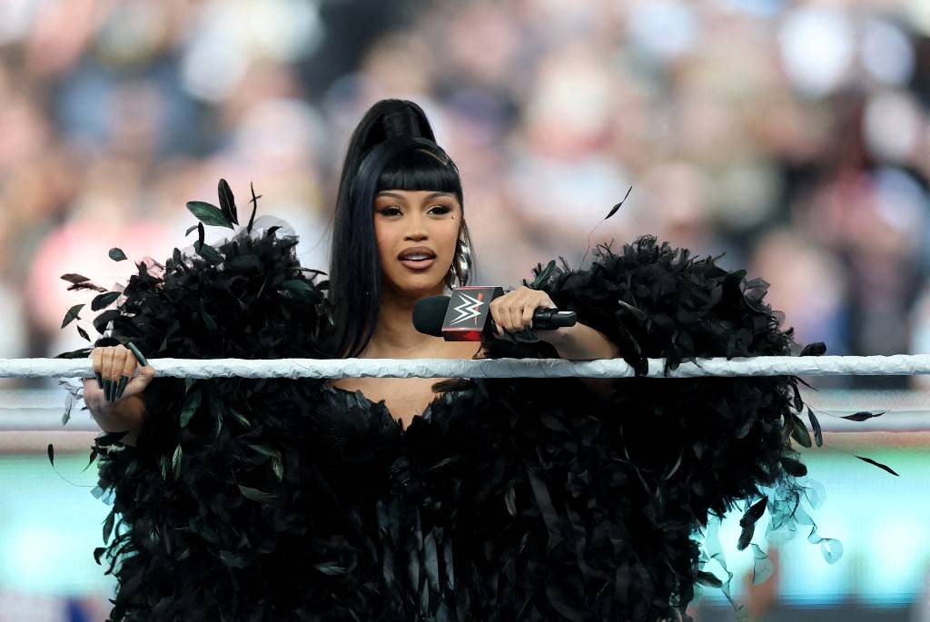 Cardi B performs during the WWE 2025 SummerSlam at MetLife Stadium on Aug 2, 2025 in East Rutherford, New Jersey. - (Photo by ELSA / GETTY IMAGES NORTH AMERICA / Getty Images via AFP)