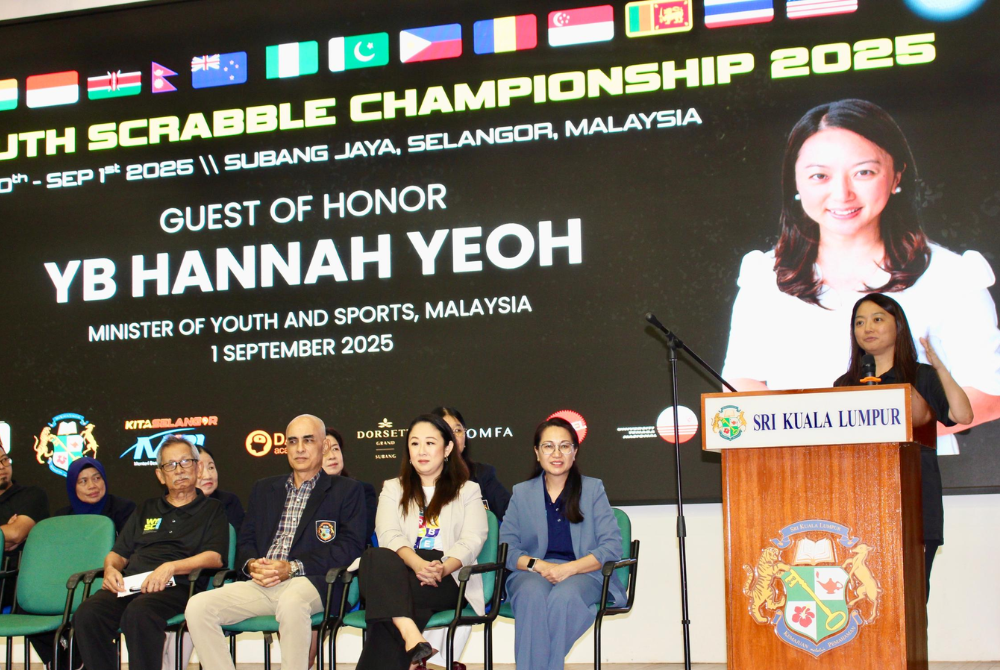 Hannah Yeoh while delivering a speech at the event.