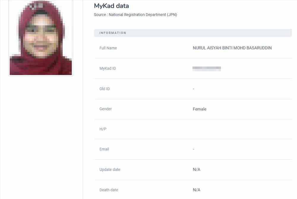 Screenshot of a Sinar journalist's search results on the Caghi.com website. PHOTO SINAR/AISYAH BASARUDDIN