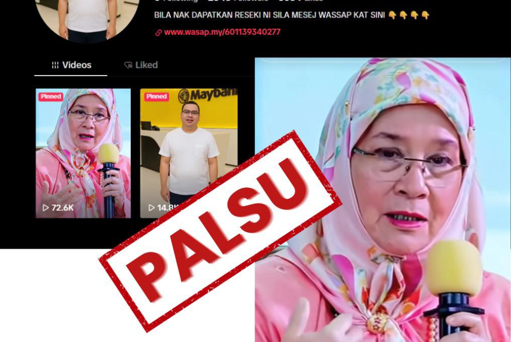 The Pahang Palace has denied claims that Tengku Ampuan Pahang, Tunku Azizah Aminah Maimunah Iskandariah, has offered assistance to the public via TikTok or any other social media platform. - Photo source: Kesultanan Pahang/FB