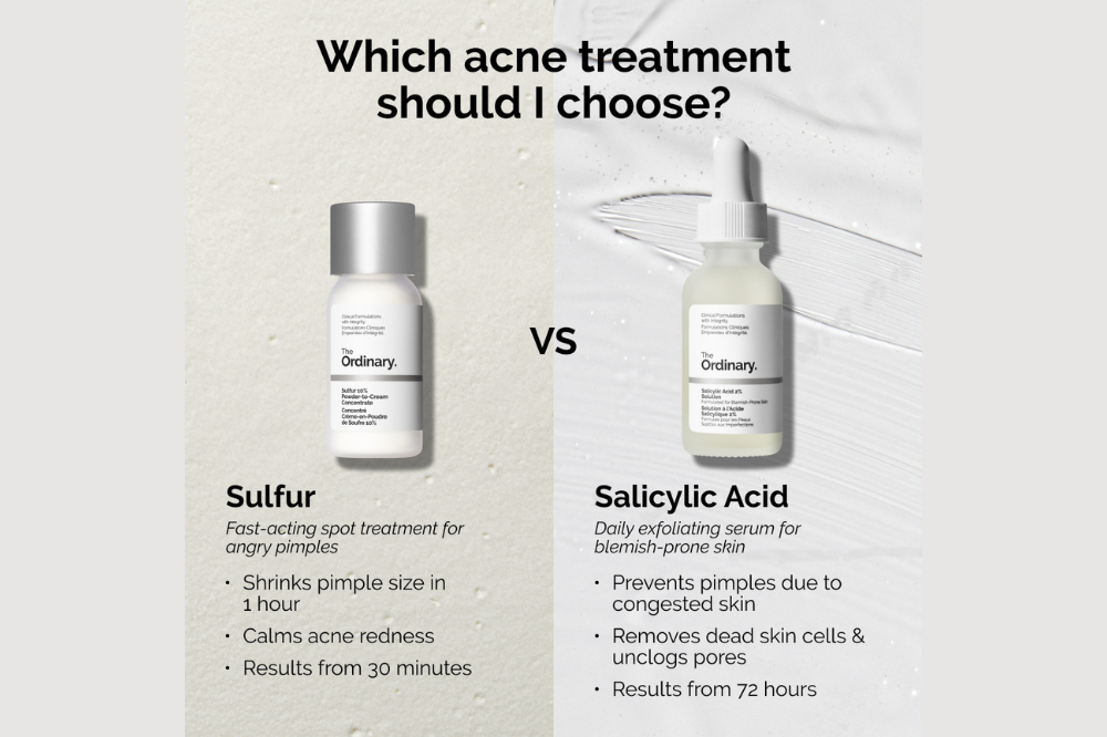 The benefits of Salicylic acid and sulfur 10% Powder-to-Cream Concentrate. - Photo: The Ordinary