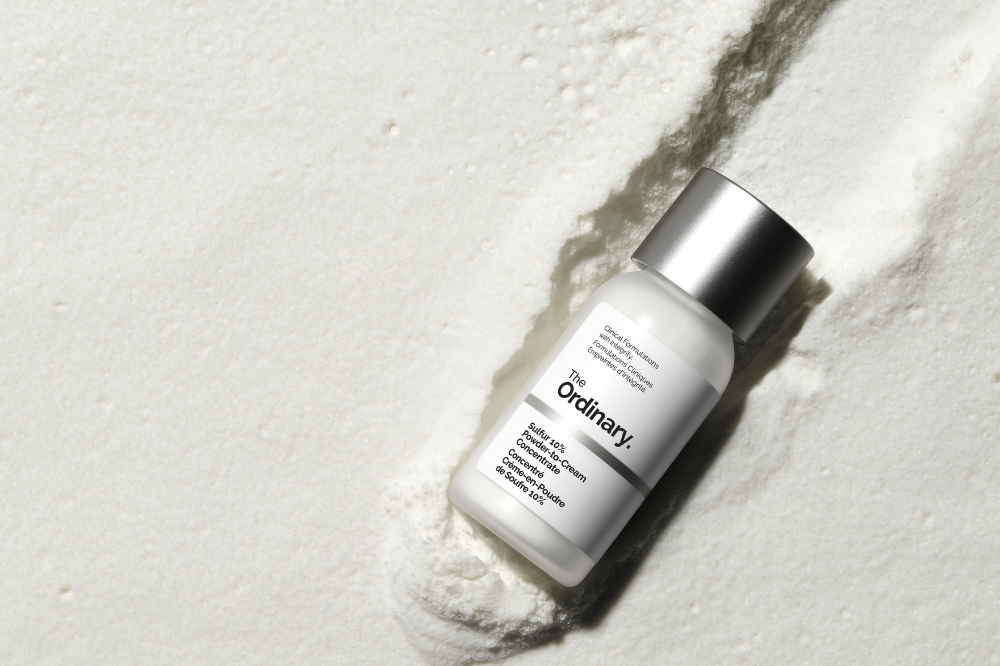 Sulfur 10% Powder-to-Cream Concentrate. - Photo: The Ordinary