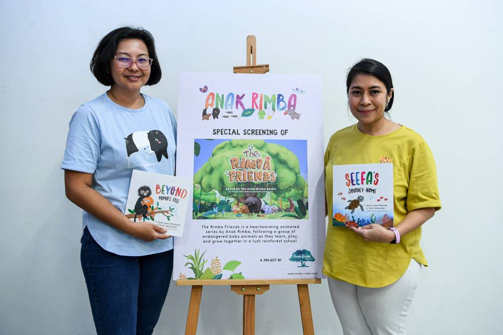 Authors Abyan Junus-Nishizawa (right) and Farah Landemaine, the creative forces behind the beloved Anak Rimba storybooks, have taken a bold leap into animation production with a mission to share Malaysia’s wildlife wonders with audiences worldwide. - Bernama photo