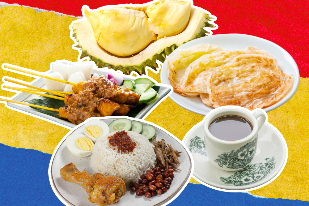 Satay smoke at the night market, kopi O at the ‘kopitiam’, durian’s unmistakable scent, nasi lemak in the morning and mamak suppers at 2am. Photo for illustrative purposes only. Photo: Edited via Canva.