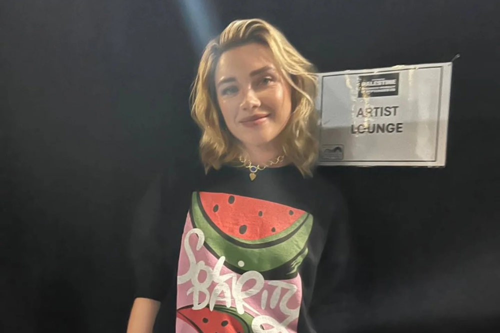 Florence Pugh at the Together for Palestine event in London is a powerful call to action for solidarity with the Palestinian people. -Photo: t4plive Instagram
