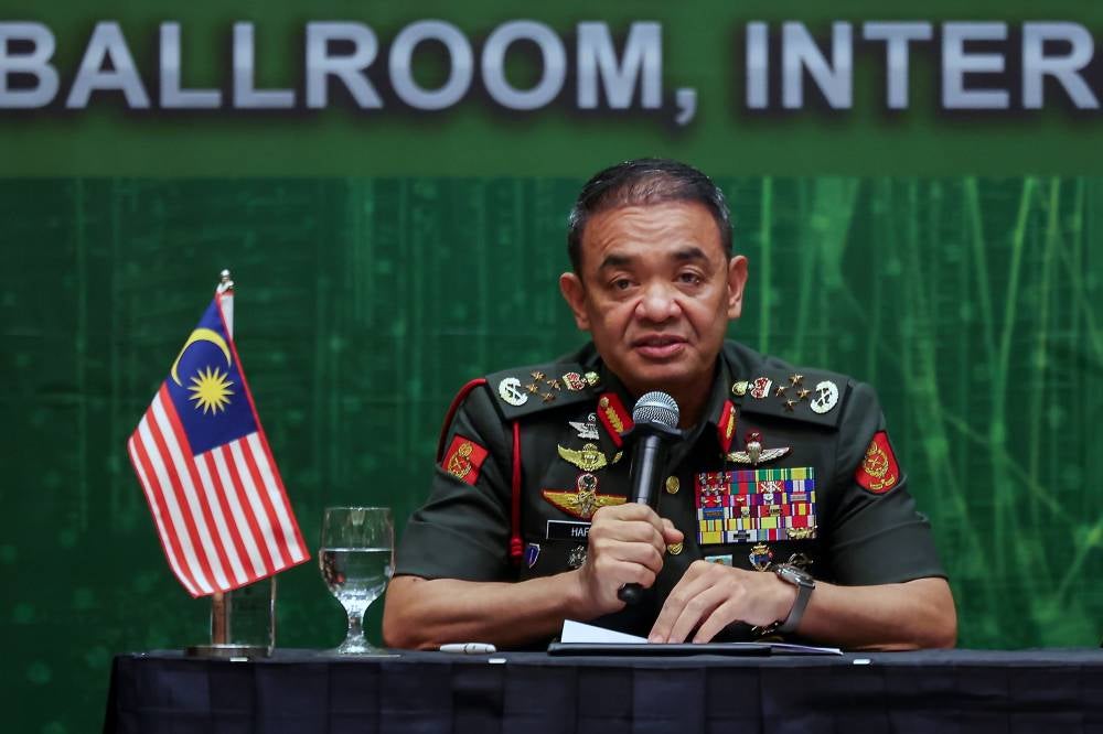 Army chief Gen Tan Sri Muhammad Hafizuddeain Jantan during the closing ceremony of the 14th Indo-Pacific Armies Chiefs Conference (IPACC), today. - Photo by Bernama