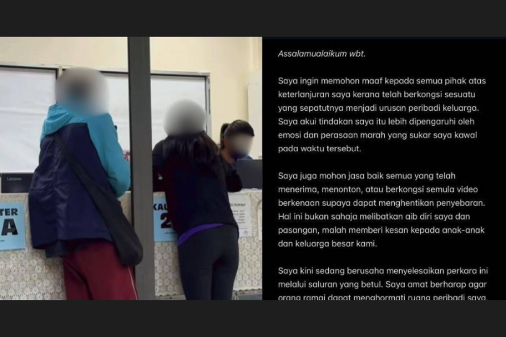 The viral video showing a woman confronting her husband with another girl at a health clinic has led the wife involved to issue a public apology. 