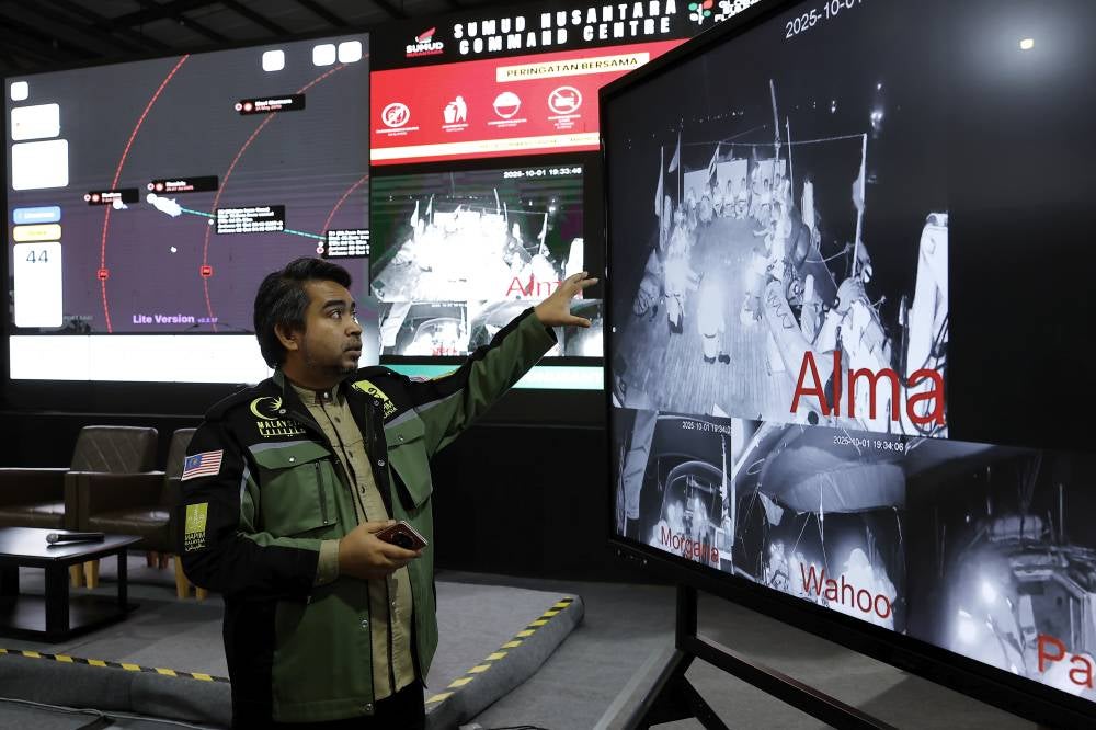 SNCC confirmed receiving reports that two GSF vessels were raided by Israeli forces at about 2.40 am earlier today. Photo by Bernama