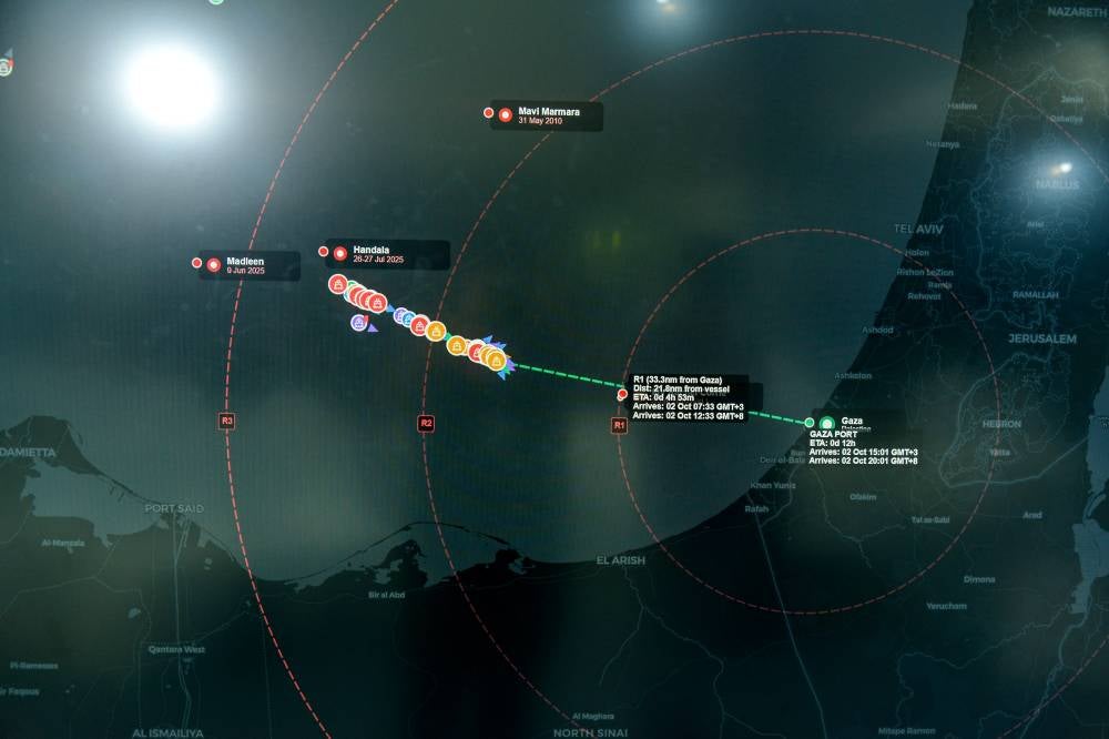 According to a statement by the GSF, eight humanitarian ships had been intercepted and detained by the Israeli navy. Photo by Bernama