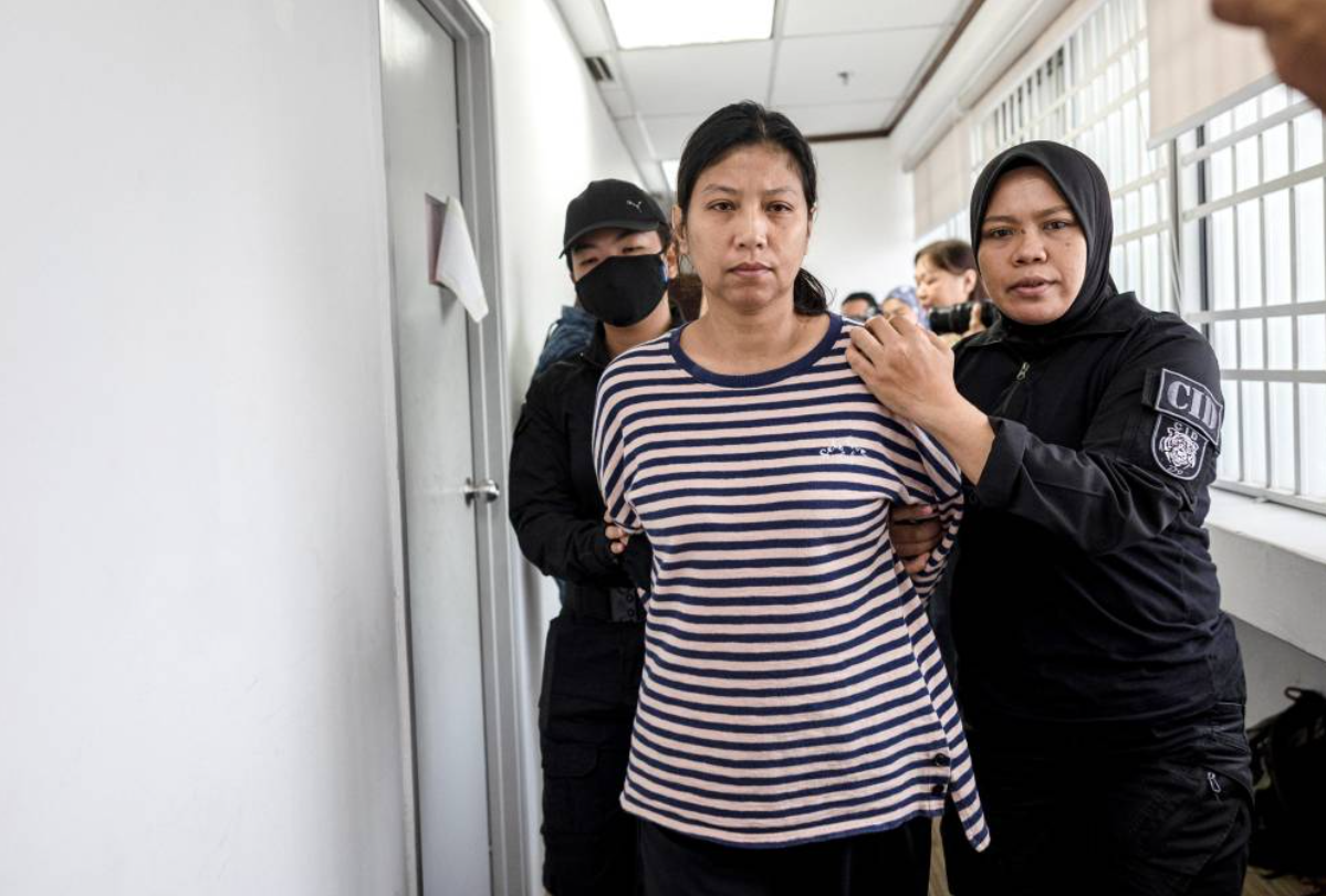 Nurshazwani Afni Mohamad Zorki, 41, was charged with assaulting or using criminal force against Sultan Nazrin Shah at the grandstand in front of the Ipoh City Council building on Jalan Panglima Bukit Gantang Wahab at about 8am on Aug 31. - BERNAMA FILE PIX