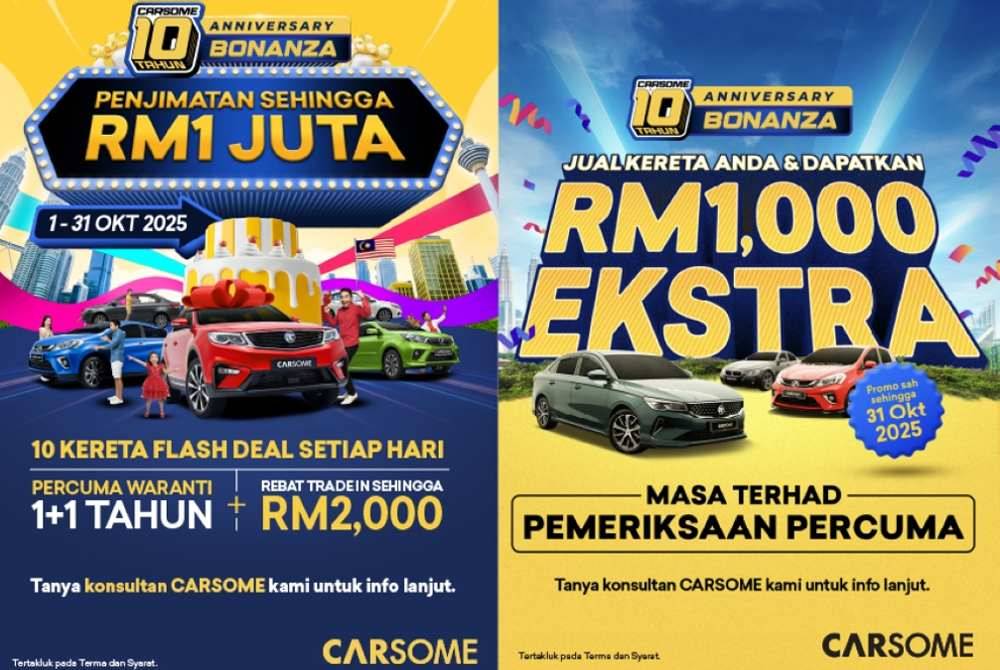 CARSOME celebrates its 10th anniversary with daily flash sales of 10 cars.