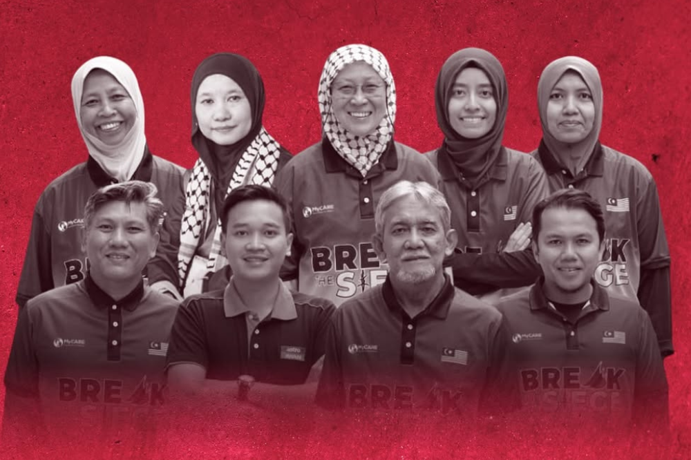 Several activists who are part of the Freedom Flotilla Coalition and Thousand Madleens to Gaza (FFC-TMTG) were reported to be roughed up and physically abused during and after the interception by the Israeli military. Photo: Instagram/@sumudnusantaraofficial. Edited via CANVA