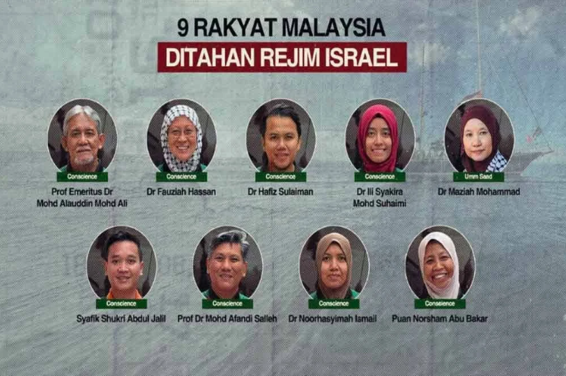 Nine Malaysians who participated in the Freedom Flotilla Coalition and Thousand Madleens to Gaza humanitarian mission were released on Friday, the Foreign Ministry said.