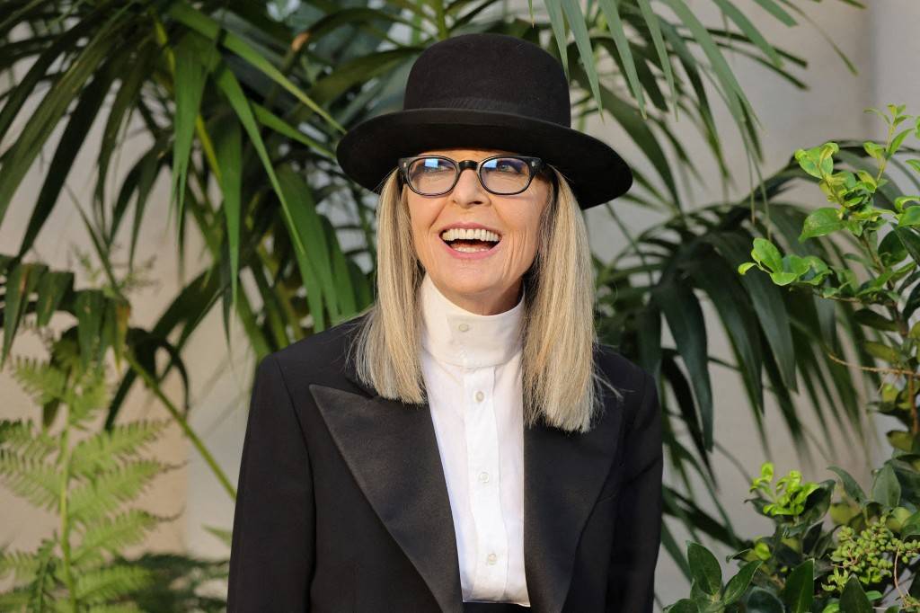 Diane Keaton attends the Ralph Lauren SS23 Runway Show at The Huntington Library, Art Collections, and Botanical Gardens on Oct 13, 2022 in San Marino, California. - (Photo by Amy Sussman / Getty Images via AFP)