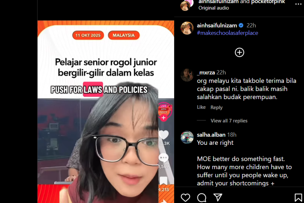 Screenshots from a video shared on Instagram on Sunday. - Instagram / @ainhsaifulnizam 