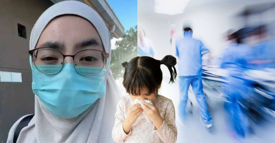 A viral video on social media, pharmacist Fatin Nasuha Azizi who works in a hospital shared about overcrowded emergency department, which has been flooded with patients, mostly children, showing influenza symptoms, recently.