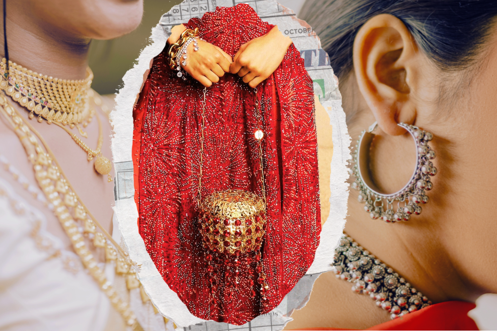 The key was contrast, which is to pair simple clothing with bold jewelleries to strike balance. Photo for illustration purposes only. Photo: Edited via CANVA