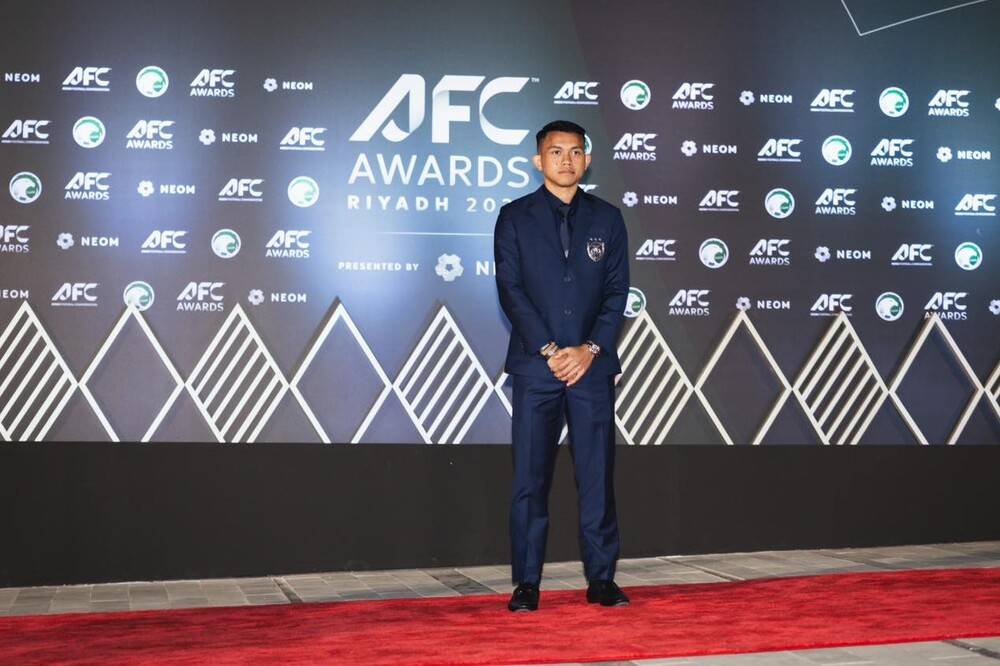 At the AFC Awards Night on Oct 17 in Riyadh, Arif made history as the first Malaysian nominated for the AFC Player of the Year, finishing third. Photo: Johor Southern Tigers's Facebook page.