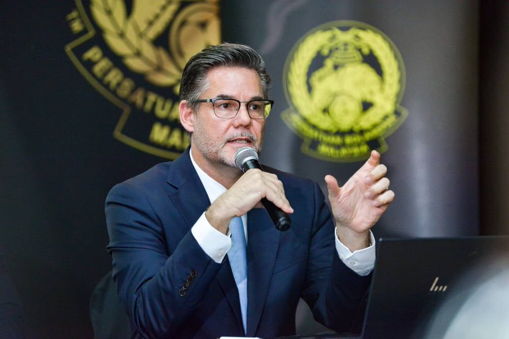 FAM’s legal counsel Serge Vittoz at a press conference in Petaling Jaya here, today. Photo by Bernama