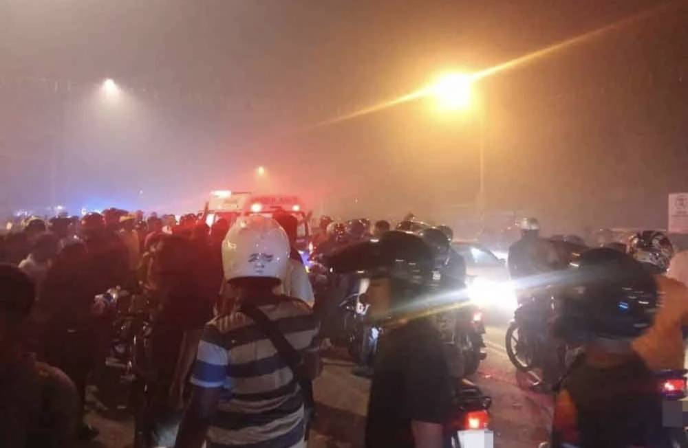 Police have detained two men to assist investigations into a fireworks explosion that occurred during the Deepavali celebration in Kulim on Monday, injuring 22 people.