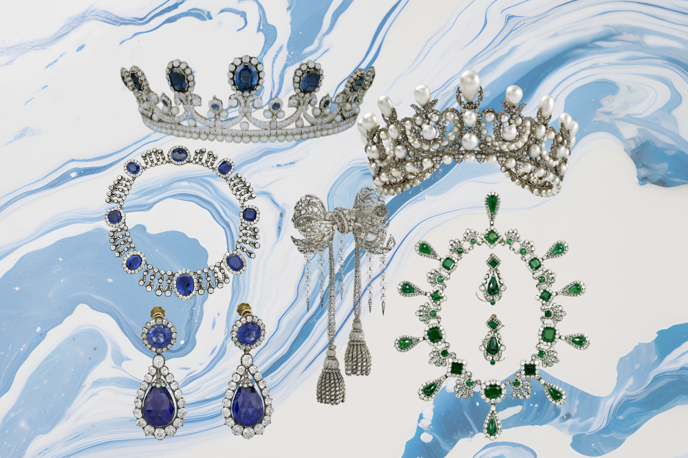 Royal jewellery that was stolen at Louvre Museum. -Photo edited in CANVA