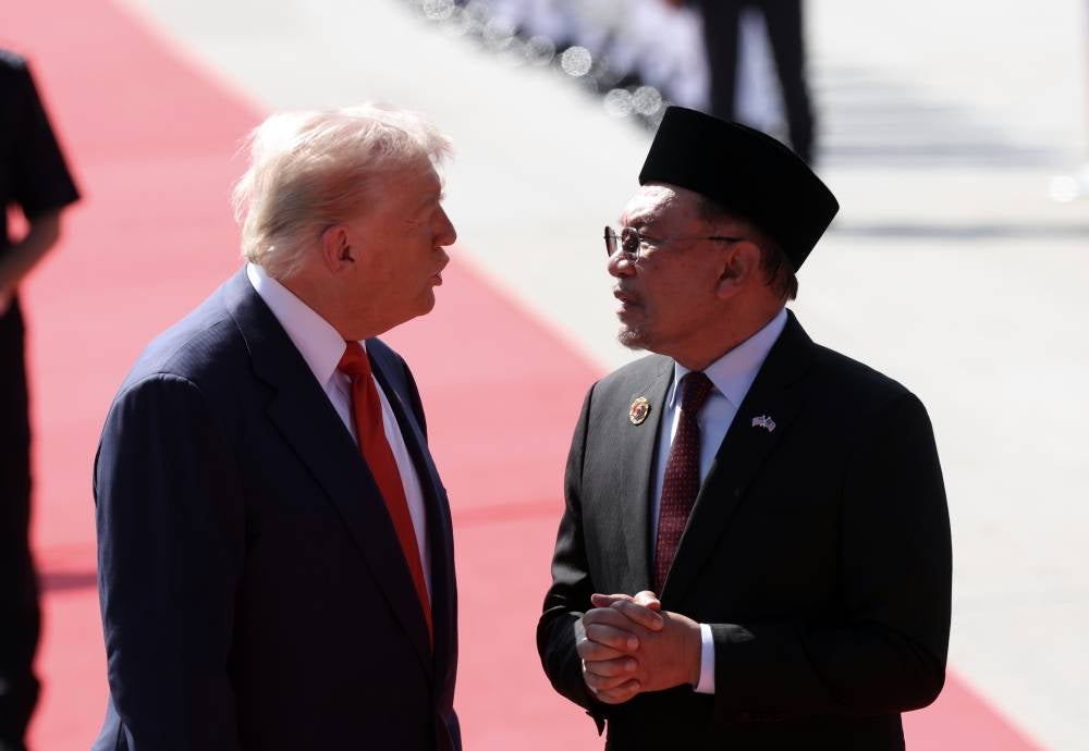 United States President Donald Trump arrives in Malaysia today to attend the 47th Asean Summit, marking the first visit by a US president to the country in a decade and his maiden visit to Malaysia. Photo by Bernama