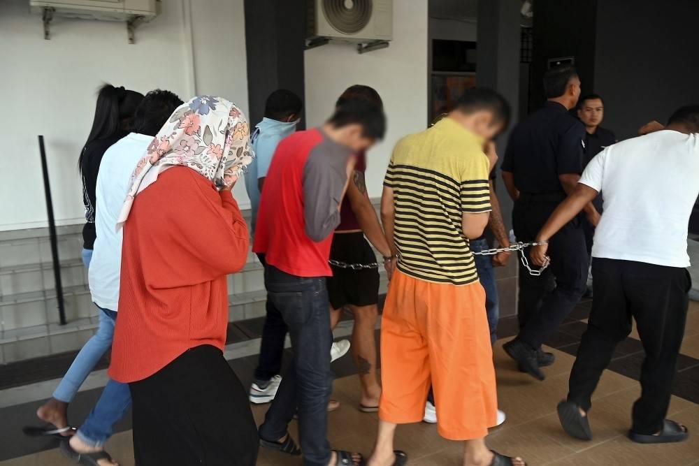 A Batu Pahat court has remanded a couple for two days after their six-year-old son was found with slash wounds at their Kampung Parit Nipah home. The boy is now in stable condition following surgery. Photo by Bernama