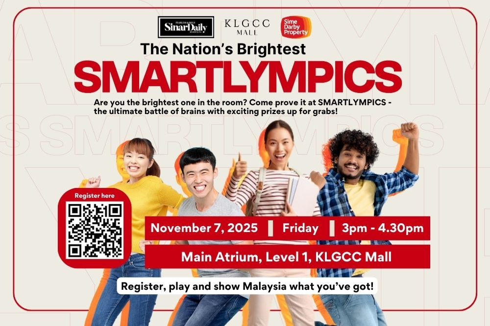 Sinar Daily's Smartlympics will be held at the KLGCC Mall, Kuala Lumpur on Nov 7 at 3pm.