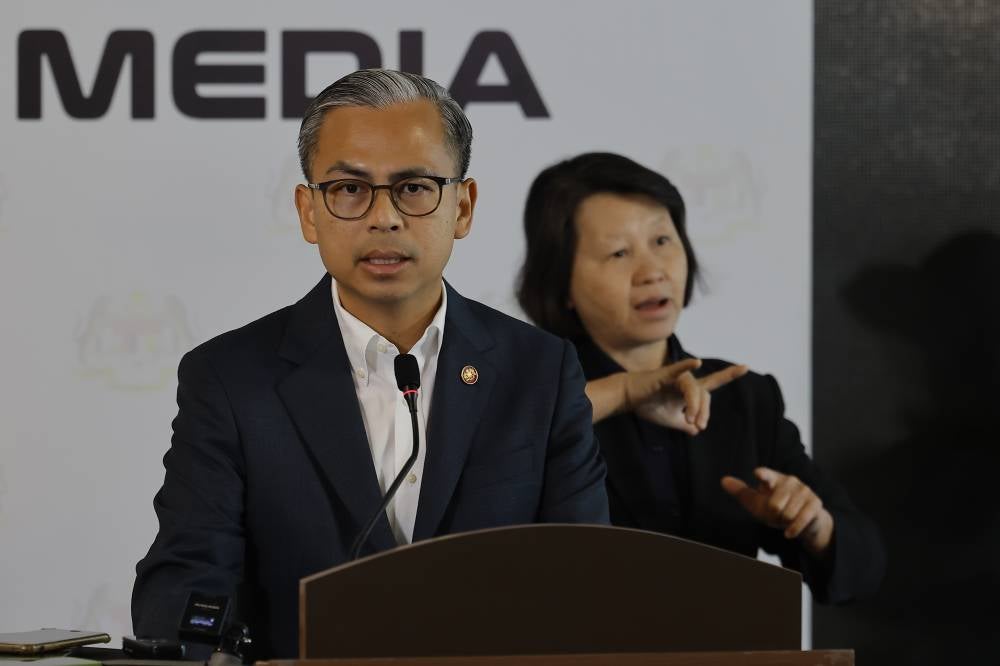 Communications Minister Datuk Fahmi Fadzil. Photo by Bernama