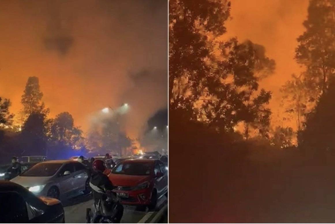 The bushfire in Salak Tinggi, which broke out yesterday afternoon, has been completely extinguished early this morning - nearly 13 hours after fire-fighting operations started.