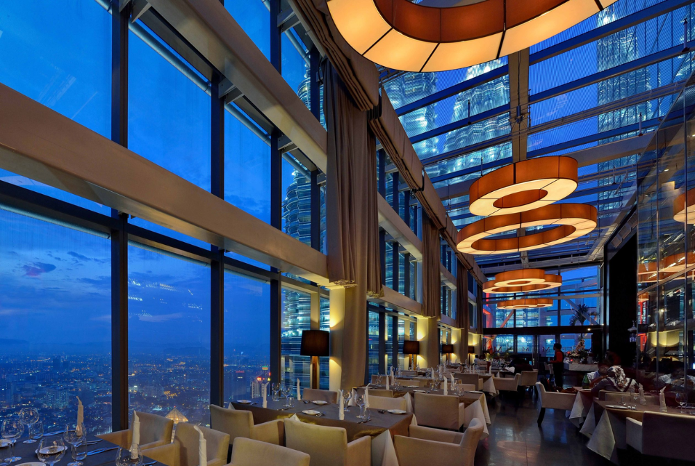 One of Kuala Lumpur’s most recognisable fine dining spots, Marini’s on 57, temporarily shut its doors after a fire broke out on the top floor of Petronas Tower 3 on Saturday morning. Photo source: Marini's On 57's Facebook page.