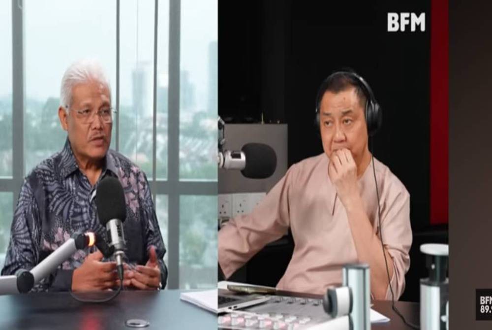Hamzah (left) during an interview session with BFM Breakfast Grille. – Photo from YouTube BFM 89.9