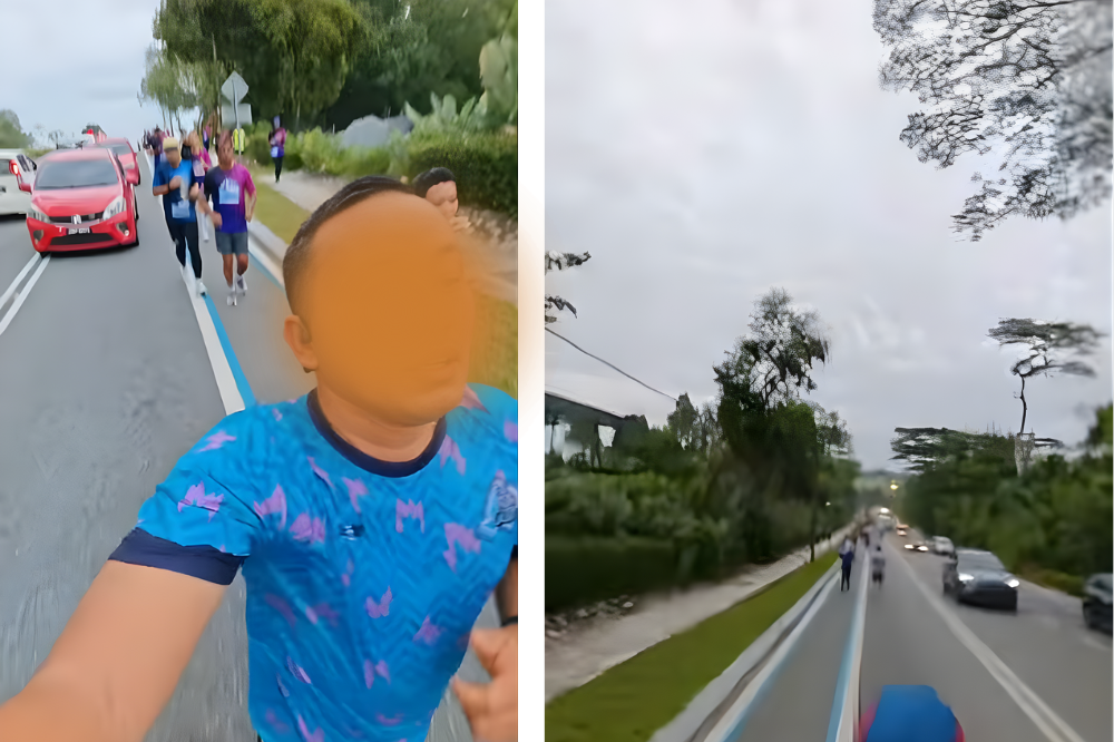 The caption said, You could see how busy the traffic was behind us. Your bus—no cones, no marshals. Photo: Threads / azha.abhalim