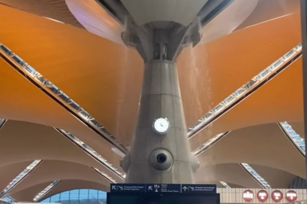 Photo captured at the scene shared by social media users showing the affected area at KLIA.