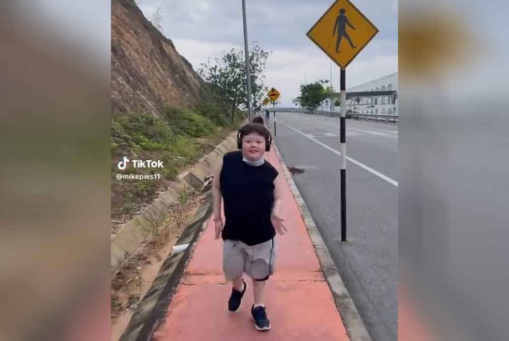 Mikhael takes part in his daily exercise.