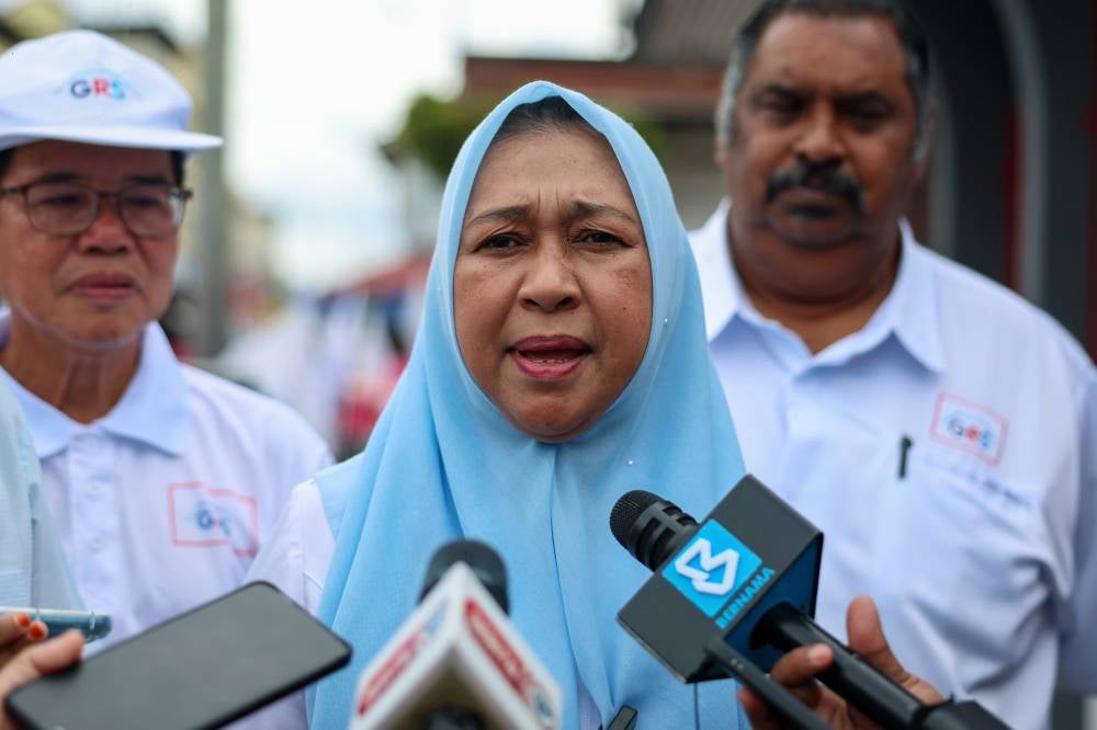 Gabungan Rakyat Sabah (GRS) candidate for the Silam state constituency, Datuk Mizma Appehdullah. Photo by Bernama