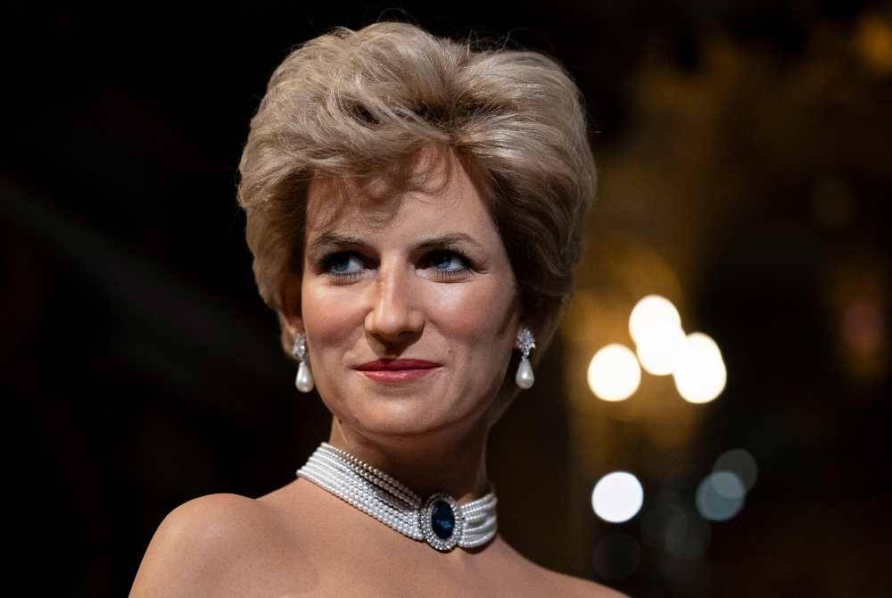 This photograph shows the wax effigy of Britain's late Princess Diana 