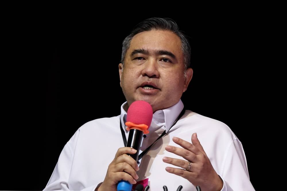 DAP secretary-general Anthony Loke speaking at the 2025 Johor State DAP Annual Convention on Nov 2, 2025, in Segamat, Johor. 