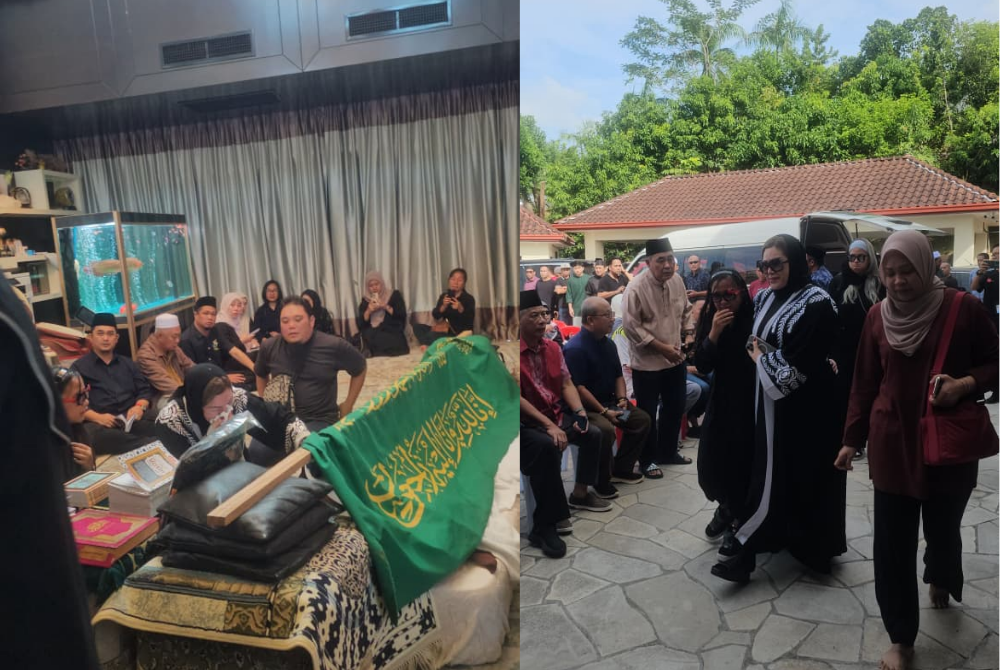 Zizie was overcome with emotion when she reached the Idang Residence in Luyang on Friday morning, where the body of her husband, Bung Moktar, was laid out for viewing.